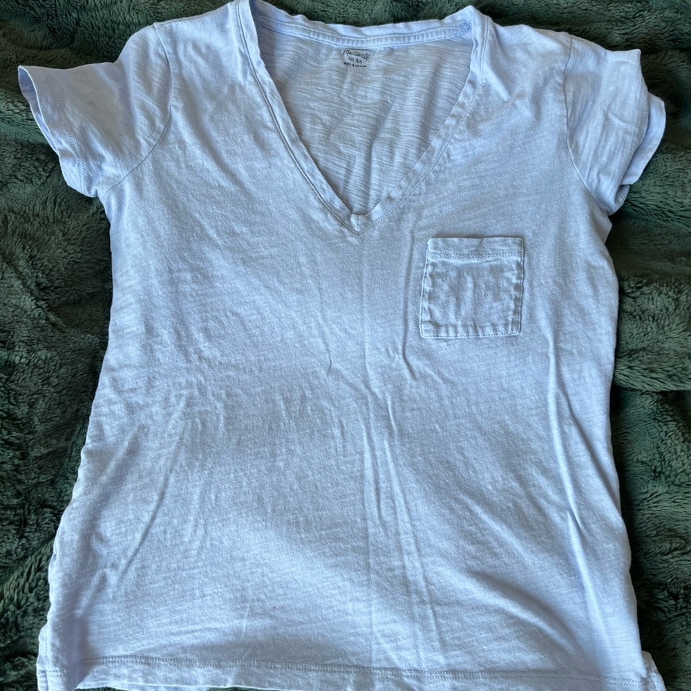 Madewell Cotton Whisper Tee in Periwinkle size XS